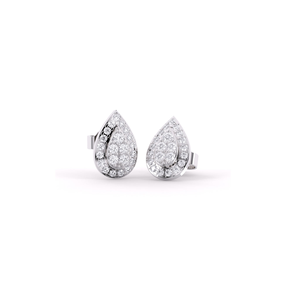 Latest Tear Drop Diamond Girls Earrings